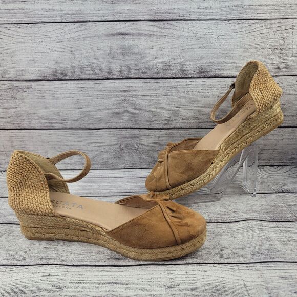 Viscata Espadrilles Tan Size EU 40 US 9 Suede - Picture 2 of 7
